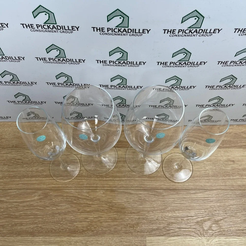 Tiffany & Co Crystal Glassware Set 2 Champagne Flutes 2 Red Wine Glasses